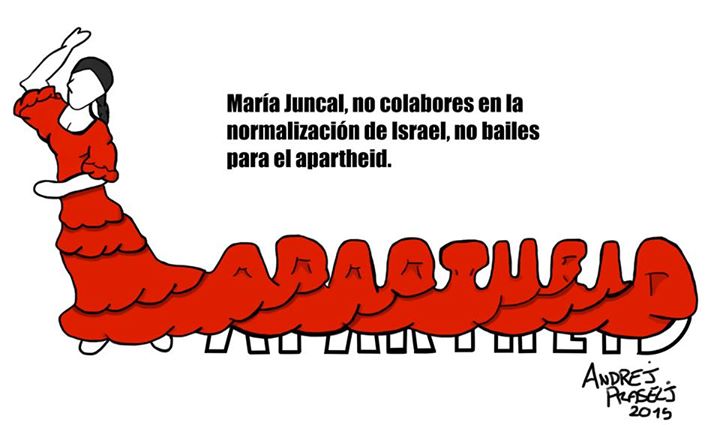 María Juncal, no colabores en la normalización de Israel, no bailes para el apartheid